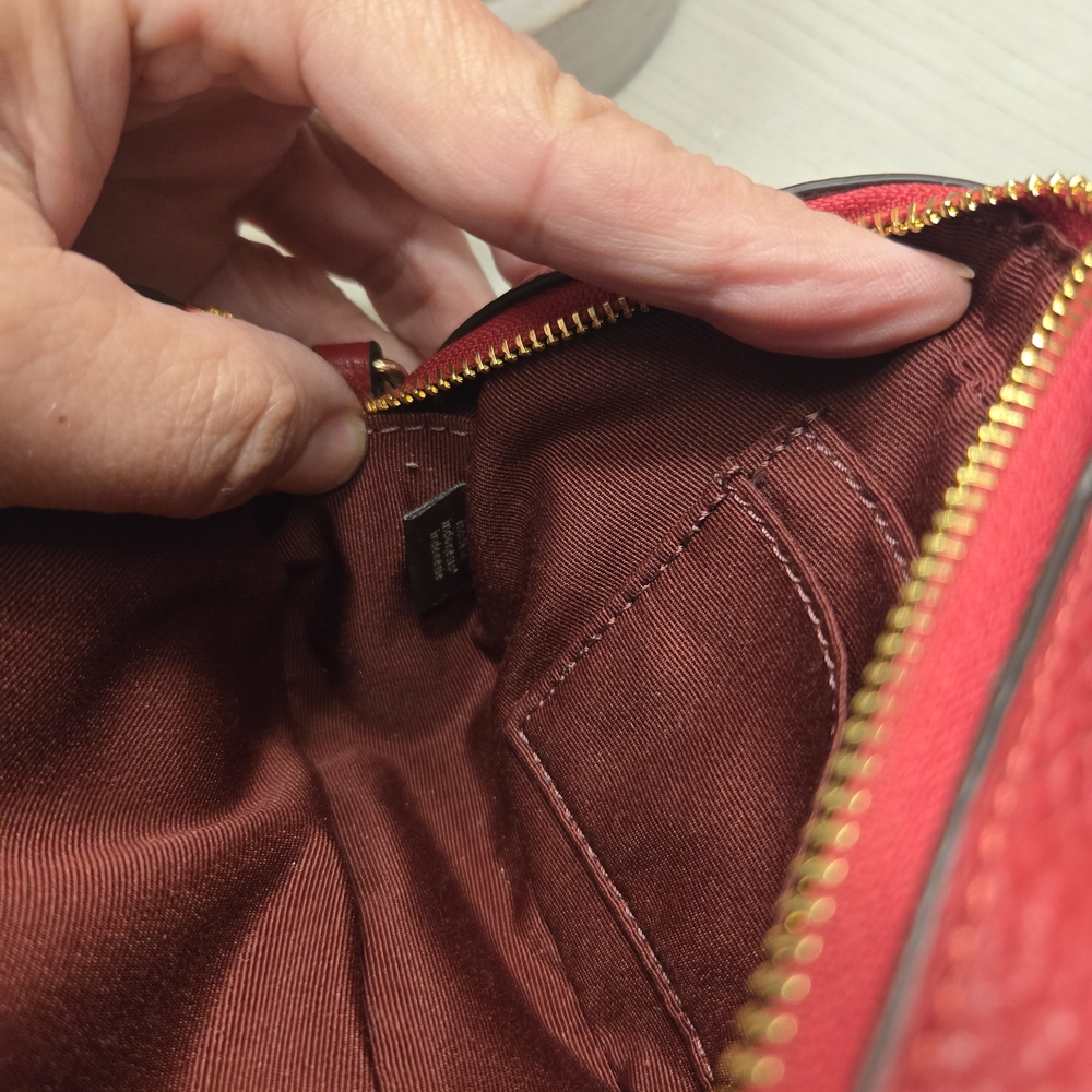 Coach Burgundy Leather Small Purse - Picture 4 of 5